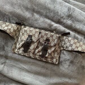 Gucci Beige and Brown Monogram Bag